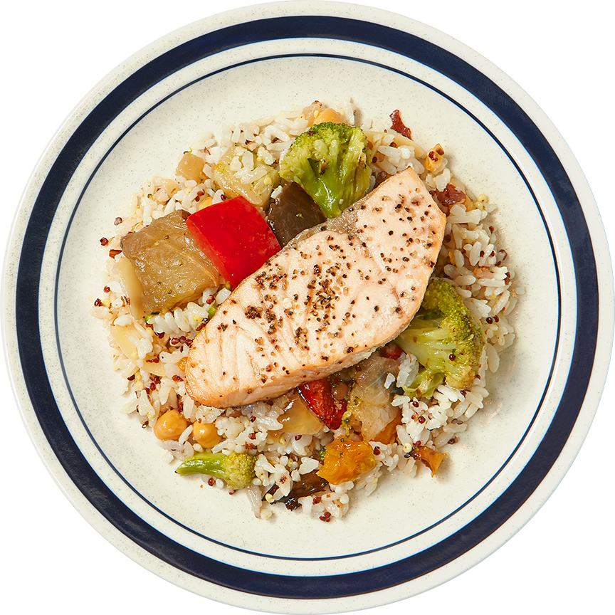糖尿病護理餐 三文魚鷹嘴豆飯| Diabetes Care - Salmon steak