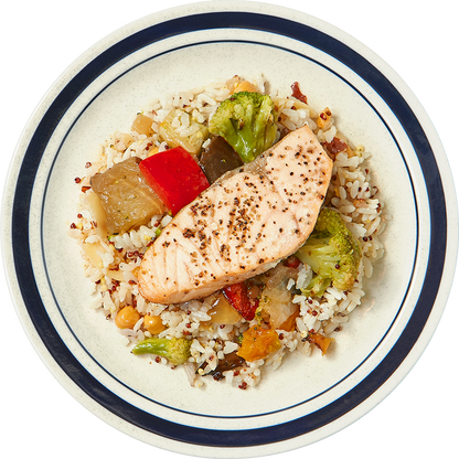糖尿病護理餐 三文魚鷹嘴豆飯| Diabetes Care - Salmon steak