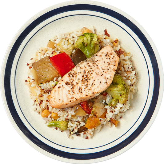 糖尿病護理餐 三文魚鷹嘴豆飯| Diabetes Care - Salmon steak