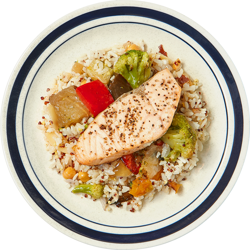 糖尿病護理餐 三文魚鷹嘴豆飯| Diabetes Care - Salmon steak