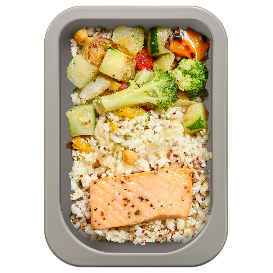 糖尿病護理餐 三文魚鷹嘴豆飯| Diabetes Care - Salmon steak