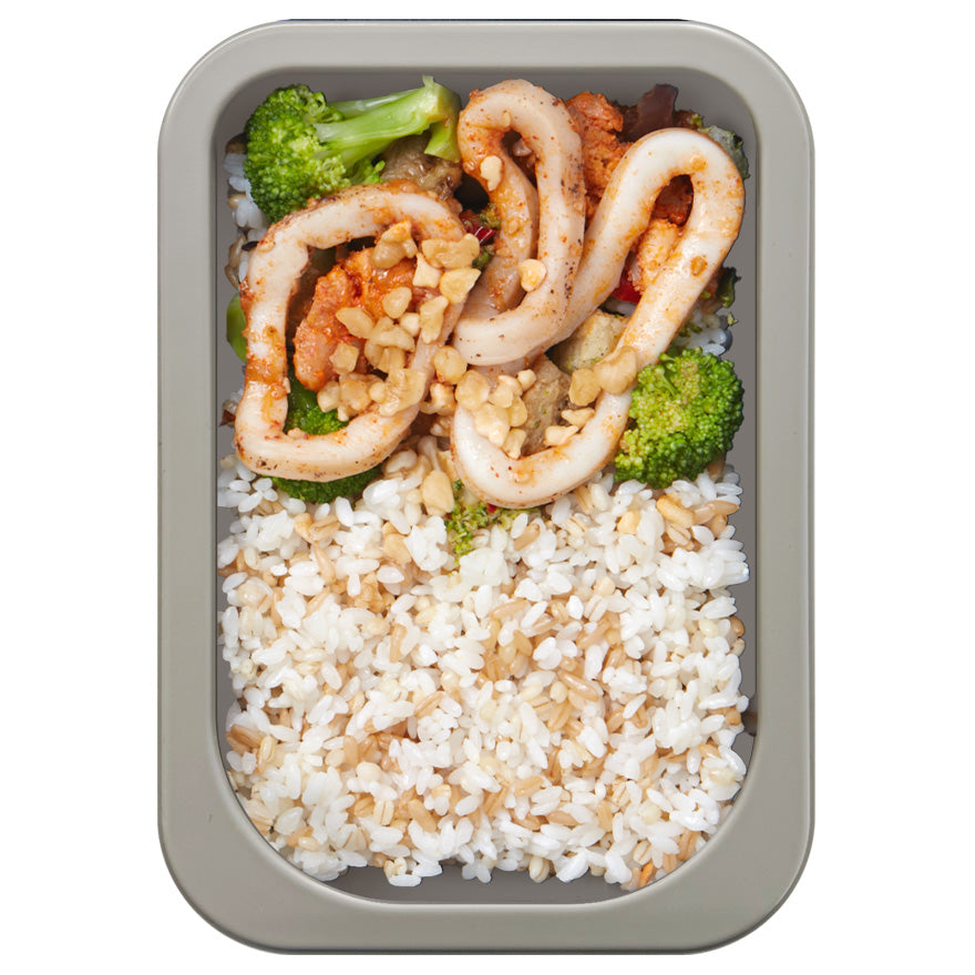 糖尿病護理餐 - 香辣豬肉魷魚飯 | Diabetes Care Diet - Spicy Pork & Squid Rice