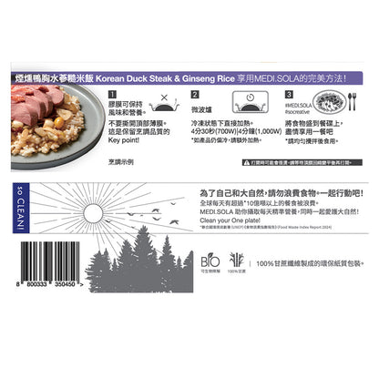 煙燻鴨胸水蔘糙米飯  |  Korean Duck Steak & Ginseng Rice